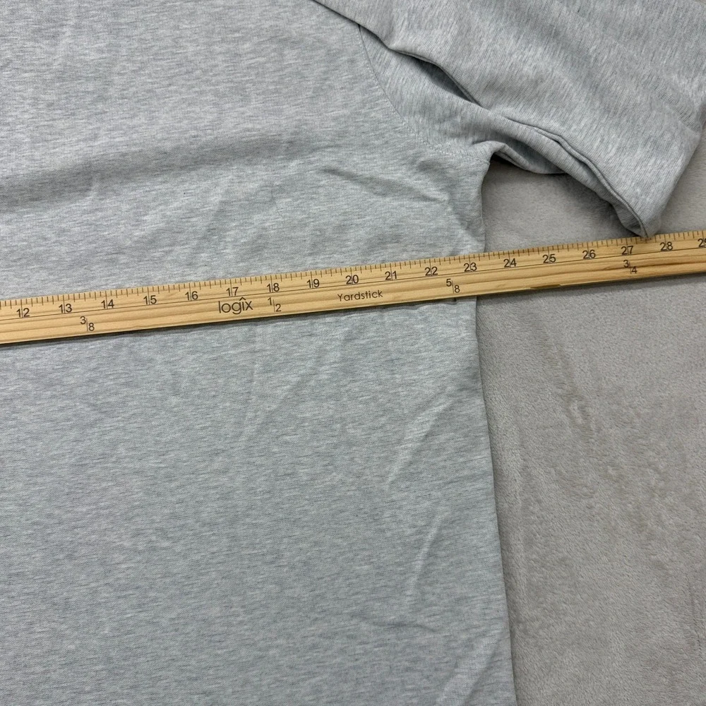 Mizzen+Main Quarter Zip Pullover Mens XL Grey Heathered Mock Neck Stretch Light